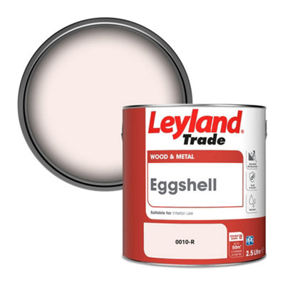 Leyland Trade Wood & Metal Eggshell Paint (0010-R) 2.5L from B&Q