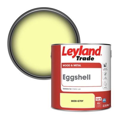 Leyland Trade Wood & Metal Eggshell Paint (0030-G70Y) 2.5L from B&Q