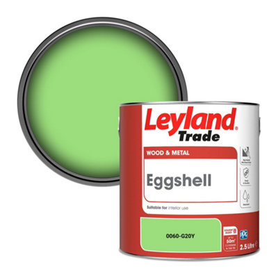 Leyland Trade Wood & Metal Eggshell Paint (0060-G20Y) 2.5L from B&Q