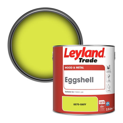 Leyland Trade Wood & Metal Eggshell Paint (0070-G60Y) 2.5L from B&Q