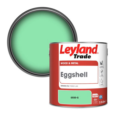 Leyland Trade Wood & Metal Eggshell Paint (0550-G) 2.5L from B&Q