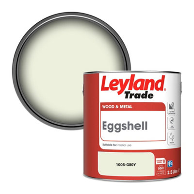 Leyland Trade Wood & Metal Eggshell Paint (1005-G80Y) 2.5L from B&Q
