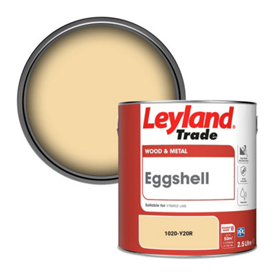 Leyland Trade Wood & Metal Eggshell Paint (1020-Y20R) 2.5L from B&Q