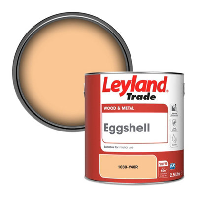 Leyland Trade Wood & Metal Eggshell Paint (1030-Y40R) 2.5L from B&Q