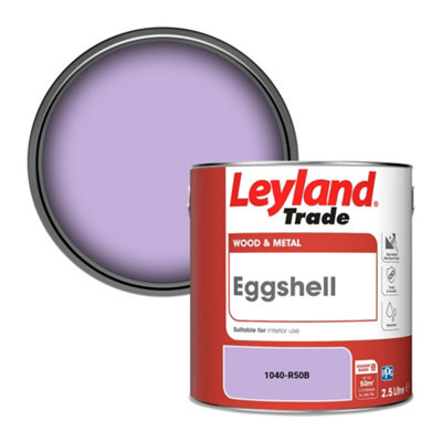 Leyland Trade Wood & Metal Eggshell Paint (1040-R50B) 2.5L from B&Q