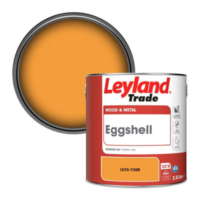 Leyland Trade Wood & Metal Eggshell Paint (1070-Y30R) 2.5L from B&Q