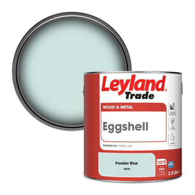 B&Q -  Wood & Metal Eggshell Paint Powder Blue (18E49) 2.5L