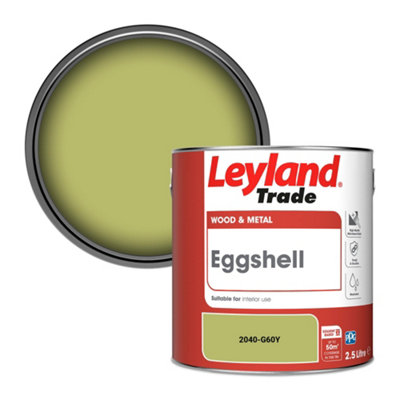 Leyland Trade Wood & Metal Eggshell Paint (2040-G60Y) 2.5L from B&Q