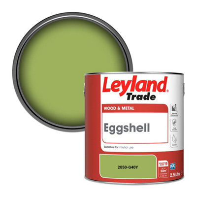 Leyland Trade Wood & Metal Eggshell Paint (2050-G40Y) 2.5L from B&Q