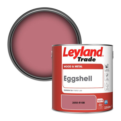 Leyland Trade Wood & Metal Eggshell Paint (2050-R10B) 2.5L from B&Q