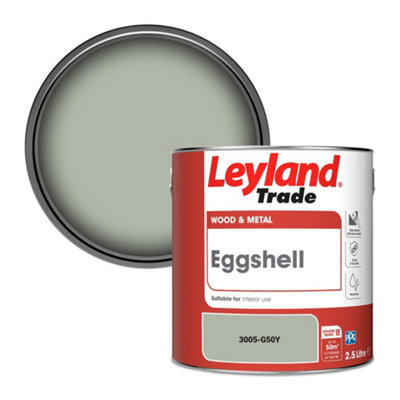 Leyland Trade Wood & Metal Eggshell Paint (3005-G50Y) 2.5L from B&Q