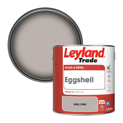 Leyland Trade Wood & Metal Eggshell Paint (3005-Y80R) 2.5L from B&Q