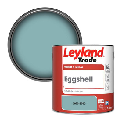 Leyland Trade Wood & Metal Eggshell Paint (3020-B30G) 2.5L from B&Q