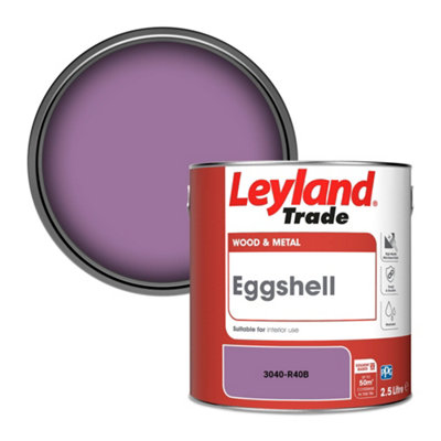 Leyland Trade Wood & Metal Eggshell Paint (3040-R40B) 2.5L from B&Q