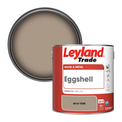 Leyland Trade Wood & Metal Eggshell Paint (4010-Y50R) 2.5L from B&Q