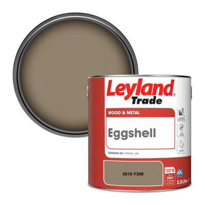 Leyland Trade Wood & Metal Eggshell Paint (5010-Y30R) 2.5L from B&Q