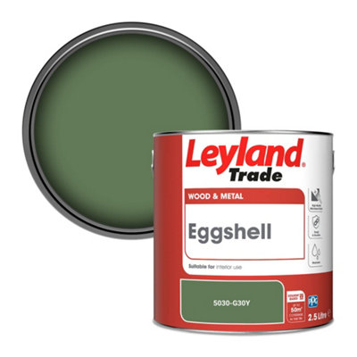 Leyland Trade Wood & Metal Eggshell Paint (5030-G30Y) 2.5L from B&Q