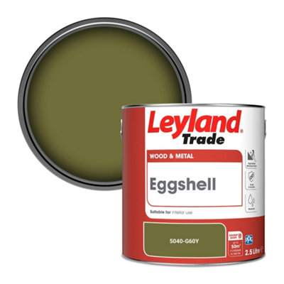 Leyland Trade Wood & Metal Eggshell Paint (5040-G60Y) 2.5L from B&Q