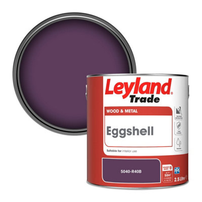 Leyland Trade Wood & Metal Eggshell Paint (5040-R40B) 2.5L from B&Q