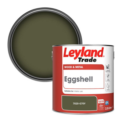 Leyland Trade Wood & Metal Eggshell Paint (7020-G70Y) 2.5L from B&Q