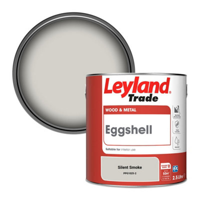 Leyland Trade Wood & Metal Eggshell Paint Silent Smoke (Ppg1025-2) 2.5L from B&Q