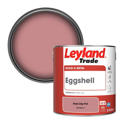 Leyland Trade Wood & Metal Eggshell Paint Pink Clay Pot (Ppg1051-4) 2.5L from B&Q