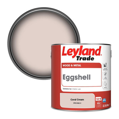 Leyland Trade Wood & Metal Eggshell Paint Coral Cream (Ppg1062-2) 2.5L from B&Q