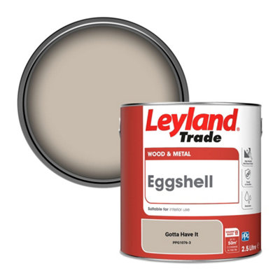 B&Q -  Wood & Metal Eggshell Paint Gotta Have It (Ppg1076-3) 2.5L