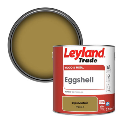 B&Q -  Wood & Metal Eggshell Paint Dijon Mustard (Ppg1108-7) 2.5L