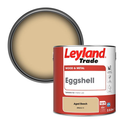Leyland Trade Wood & Metal Eggshell Paint Aged Beech (Ppg12-11) 2.5L from B&Q