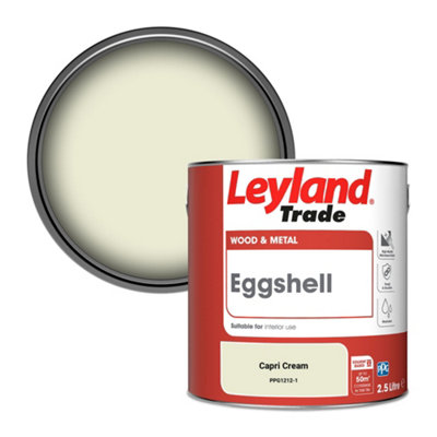 Leyland Trade Wood & Metal Eggshell Paint Capri Cream (Ppg1212-1) 2.5L from B&Q
