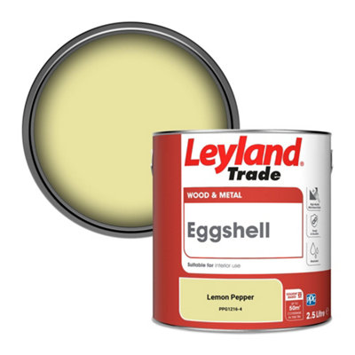 Leyland Trade Wood & Metal Eggshell Paint Lemon Pepper (Ppg1216-4) 2.5L from B&Q