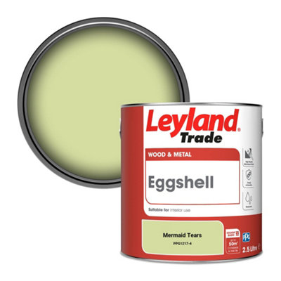 Leyland Trade Wood & Metal Eggshell Paint Mermaid Tears (Ppg1217-4) 2.5L from B&Q