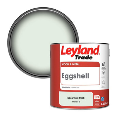 Leyland Trade Wood & Metal Eggshell Paint Spearmint Stick (Ppg1224-2) 2.5L from B&Q