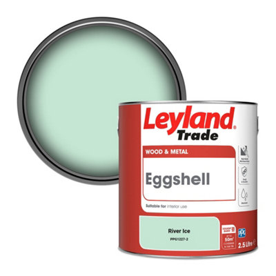 Leyland Trade Wood & Metal Eggshell Paint River Ice (Ppg1227-2) 2.5L from B&Q