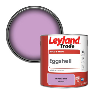Leyland Trade Wood & Metal Eggshell Paint Chateau Rose (Ppg1252-5) 2.5L from B&Q