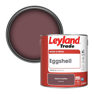 Leyland Trade Wood & Metal Eggshell Paint Velvet Cushion (Ppg13-05) 2.5L from B&Q