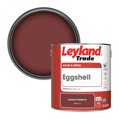 Leyland Trade Wood & Metal Eggshell Paint Crazed Cranberry (Ppg13-12) 2.5L from B&Q