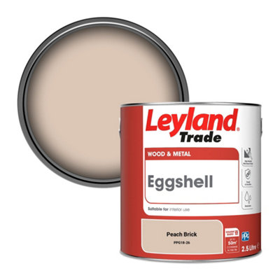 Leyland Trade Wood & Metal Eggshell Paint Peach Brick (Ppg18-26) 2.5L from B&Q