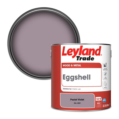 Leyland Trade Wood & Metal Eggshell Paint Pastel Violet (Ral 4009) 2.5L from B&Q
