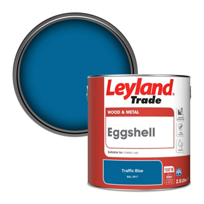 Leyland Trade Wood & Metal Eggshell Paint Traffic Blue (Ral 5017) 2.5L from B&Q