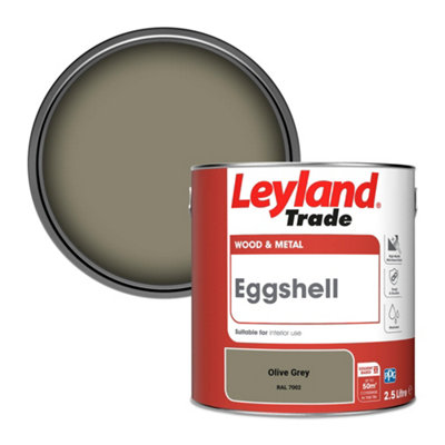 Leyland Trade Wood & Metal Eggshell Paint Olive Grey (Ral 7002) 2.5L from B&Q