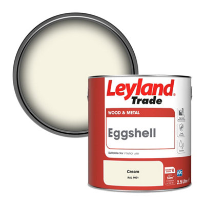 Leyland Trade Wood & Metal Eggshell Paint Cream (Ral 9001) 2.5L from B&Q