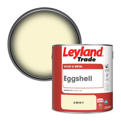 Leyland Trade Wood & Metal Eggshell Paint (S 0510-Y) 2.5L from B&Q