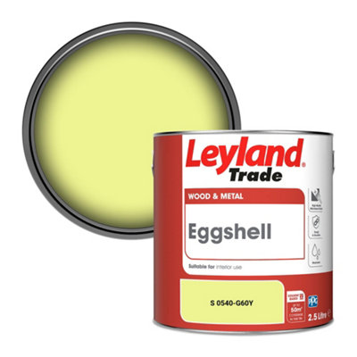 Leyland Trade Wood & Metal Eggshell Paint (S 0540-G60Y) 2.5L from B&Q