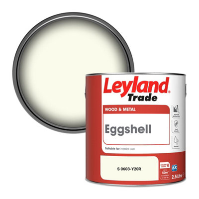 Leyland Trade Wood & Metal Eggshell Paint (S 0603-Y20R) 2.5L from B&Q