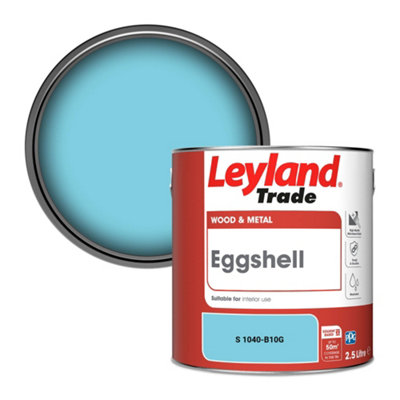 Leyland Trade Wood & Metal Eggshell Paint (S 1040-B10G) 2.5L from B&Q