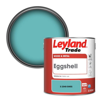 Leyland Trade Wood & Metal Eggshell Paint (S 2040-B40G) 2.5L from B&Q