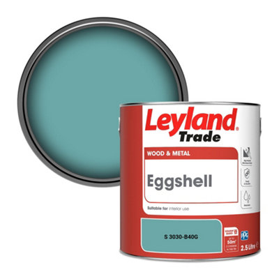 Leyland Trade Wood & Metal Eggshell Paint (S 3030-B40G) 2.5L from B&Q