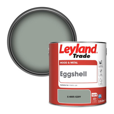 Leyland Trade Wood & Metal Eggshell Paint (S 4005-G20Y) 2.5L from B&Q